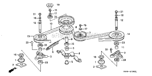 Part Location Diagram of 72625-751-700 Honda Holder, Blade (B)