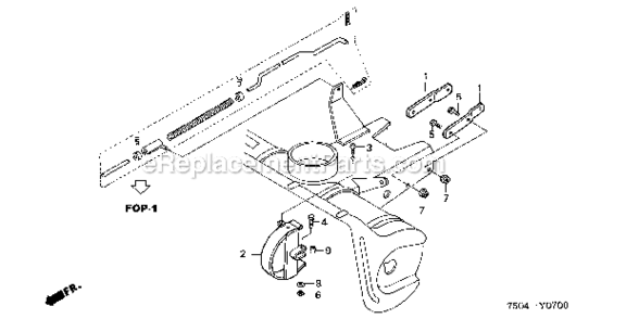 Part Location Diagram of 80550-750-881 Honda Guard Assembly., Belt