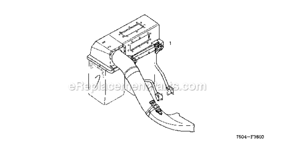 Grass Catcher Kit Diagram and Parts List for HT3810  Honda Lawn Tractor