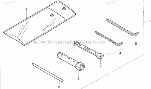 Part Location Diagram of 89000-VF9-A00 Honda Tool Kit