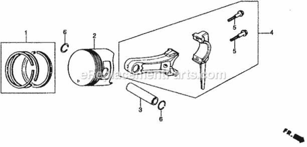 Part Location Diagram of 13011-ZF1-024 Honda Ring Set, Piston (Os 0.25)