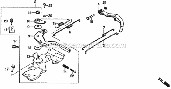 Control Diagram and Parts List for WMP20X Type A1VIN# WMP20X-1000001 Honda Water Pump