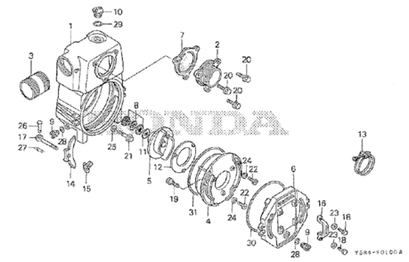 Part Location Diagram of 78103-YB9-003 Honda Inlet