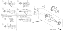 Part Location Diagram of 13310-ZH9-601 Honda Crankshaft