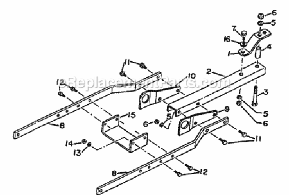 Sub-Frame Assembly Diagram and Parts List for QH4000 Type A Honda Lawn Tractor Accessories
