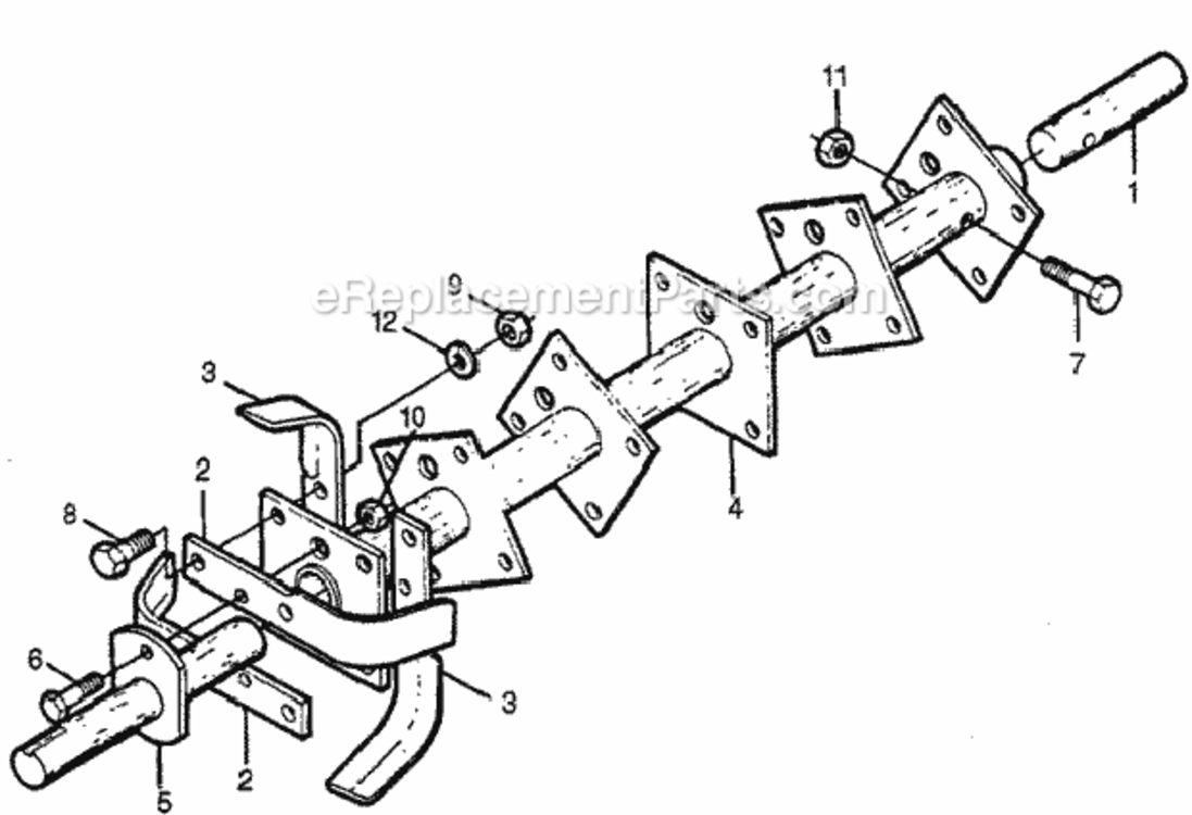 Rotor Assembly Diagram and Parts List for TL752A Type A Honda Lawn Tractor