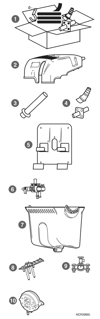 Part List Diagram and Parts List for HM609A1000  Honeywell Humidifier