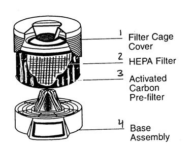 Part Location Diagram of 22500 Honeywell Hepa filter