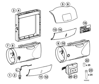 Part List Diagram and Parts List for HE100C1001  Honeywell Humidifier