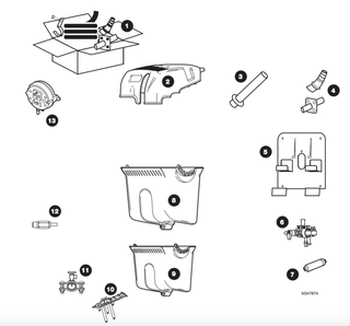 Part List Diagram and Parts List for HM512A2000  Honeywell Humidifier