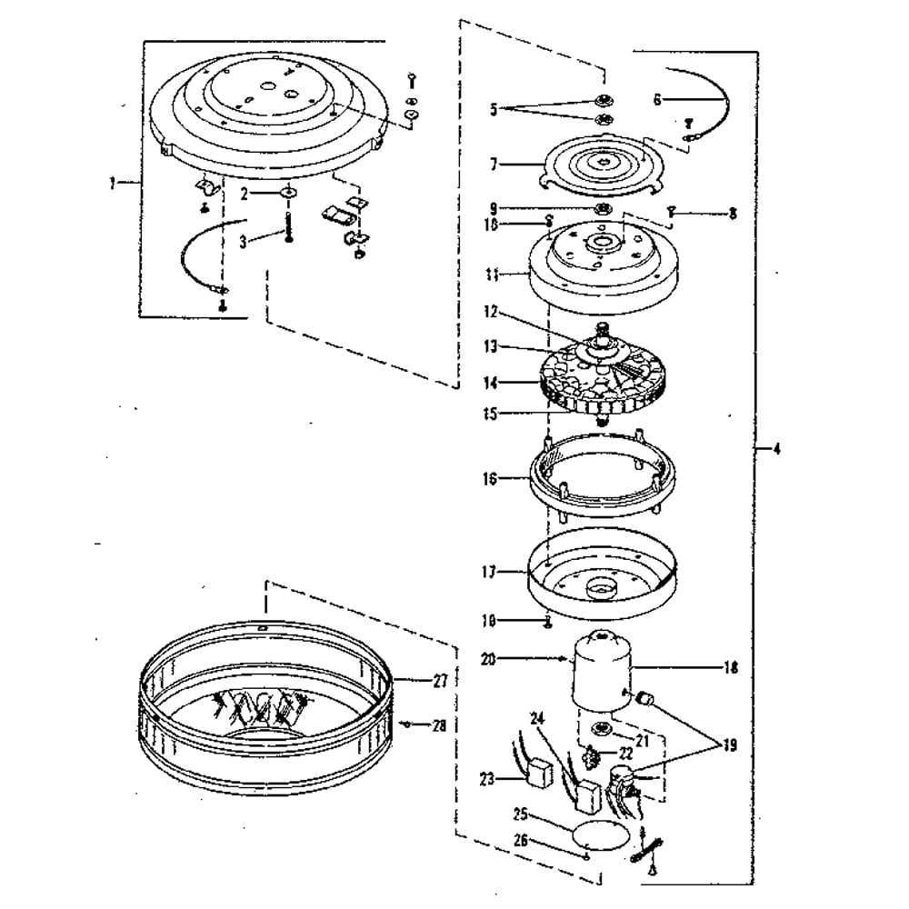 Replacement Parts Diagram and Parts List for 22423  Hunter Ceiling Fan