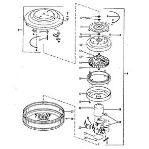 Replacement Parts Diagram and Parts List for 22423  Hunter Ceiling Fan