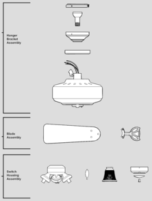 Page A Diagram and Parts List for 20431  Hunter Ceiling Fan