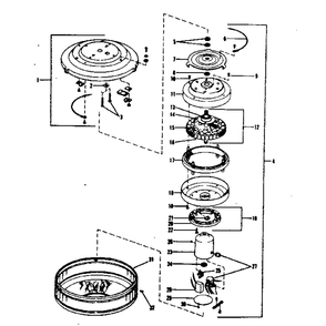Replacement Parts Diagram and Parts List for 22427  Hunter Ceiling Fan