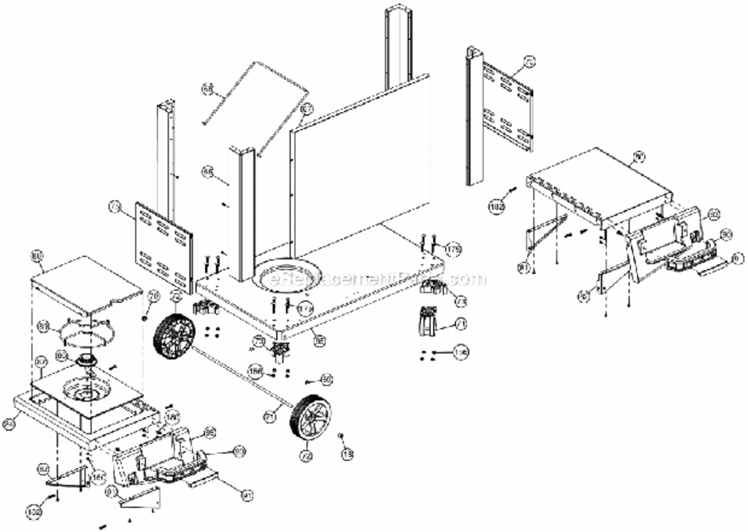 Page B Diagram and Parts List for 6130-57  Huntington Grill