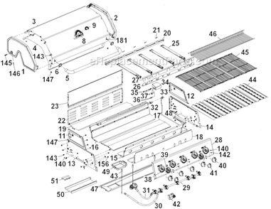 Part Location Diagram of 22026-903 Broil-Mate COLLECTOR BOX BOTTOM FRONT 5B