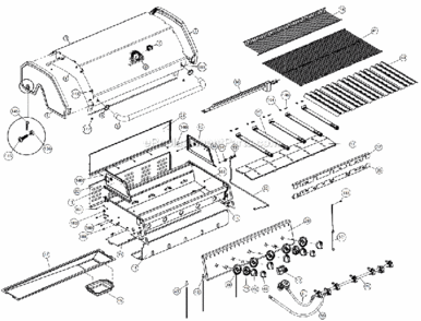 Page A Diagram and Parts List for 6130-57  Huntington Grill