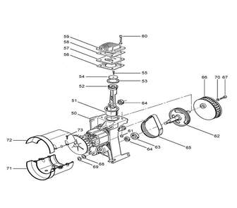 Pump Parts Diagram and Parts List for H1512FWK  Husky Compressor