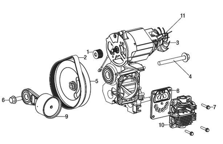 Part Location Diagram of E109432 Husky Brush Kit