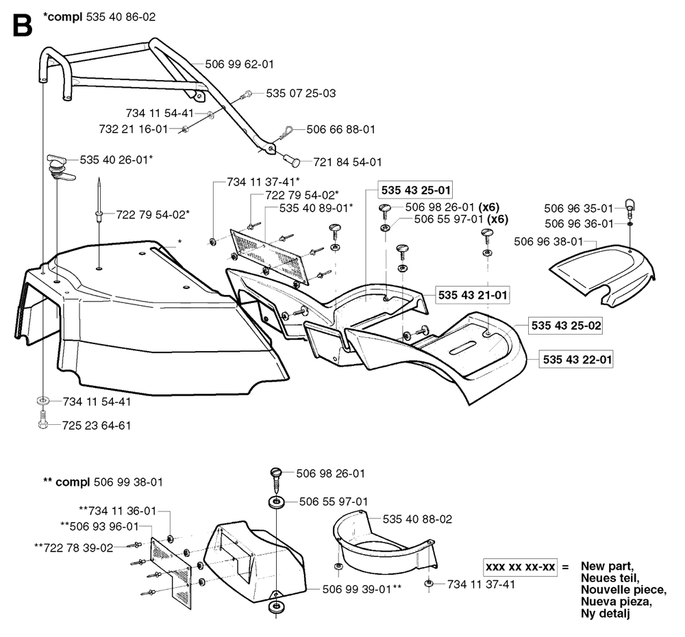 Hydraulic Pump - Motor Diagram and Parts List for PF21 2002-03 Husqvarna Lawn Tractor