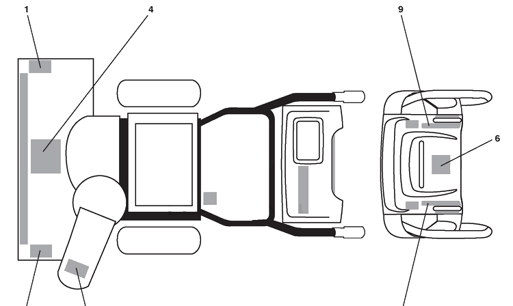 Decals Diagram and Parts List for 11524E (96193006600)(2010-05) Husqvarna Snow Blower
