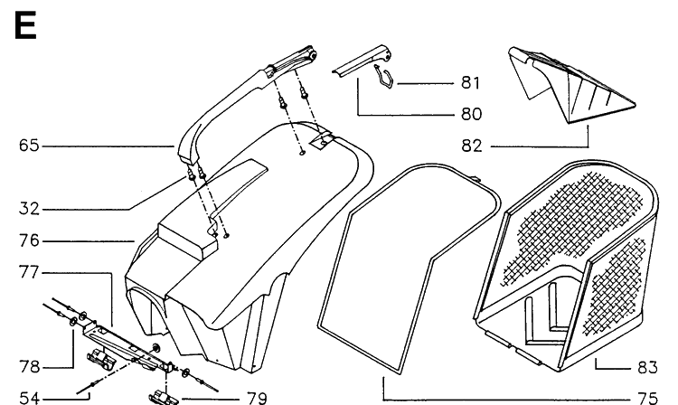 Bagger 2 Diagram and Parts List for 47RC ROYAL Husqvarna Lawn Mower