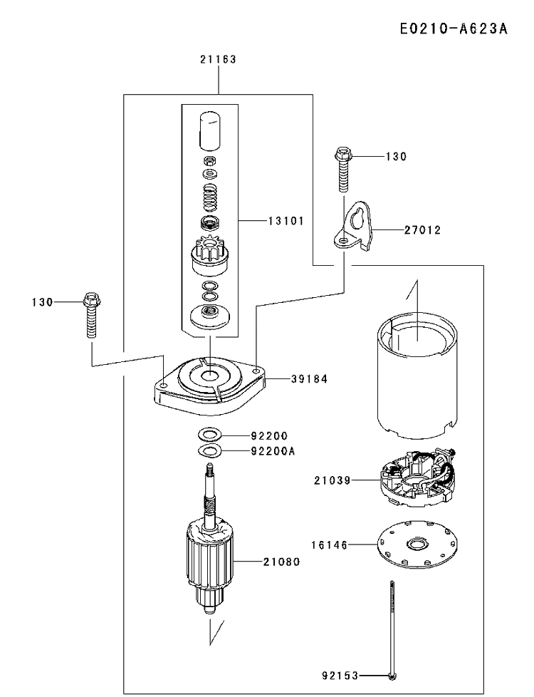 Starter Diagram and Parts List for FS691V-AS19 2017-09 Husqvarna Engine