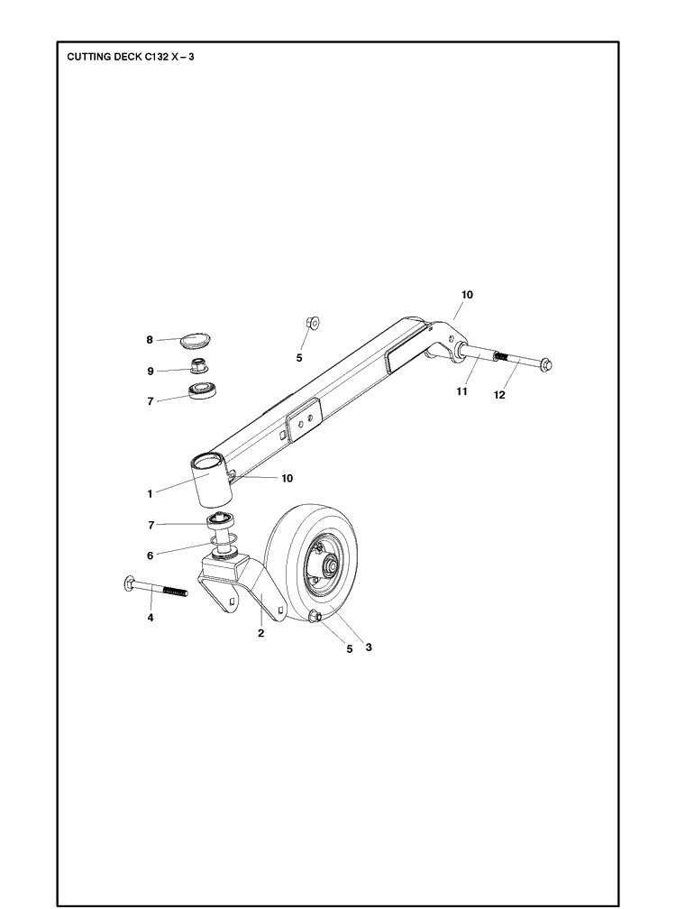 52 Inch/132cm Cutting Deck 6 Diagram and Parts List for C132X (P500-series)(967294001)(2019-09) Husqvarna Lawn Mower