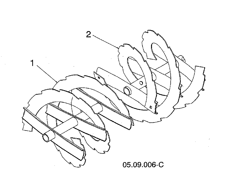 Auger Diagram and Parts List for 96193009703  Husqvarna Snow Blower