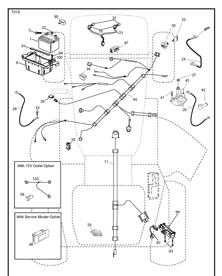 Electrical Diagram and Parts List for YTH2042 (96043012200)(2010-10) Husqvarna Lawn Tractor