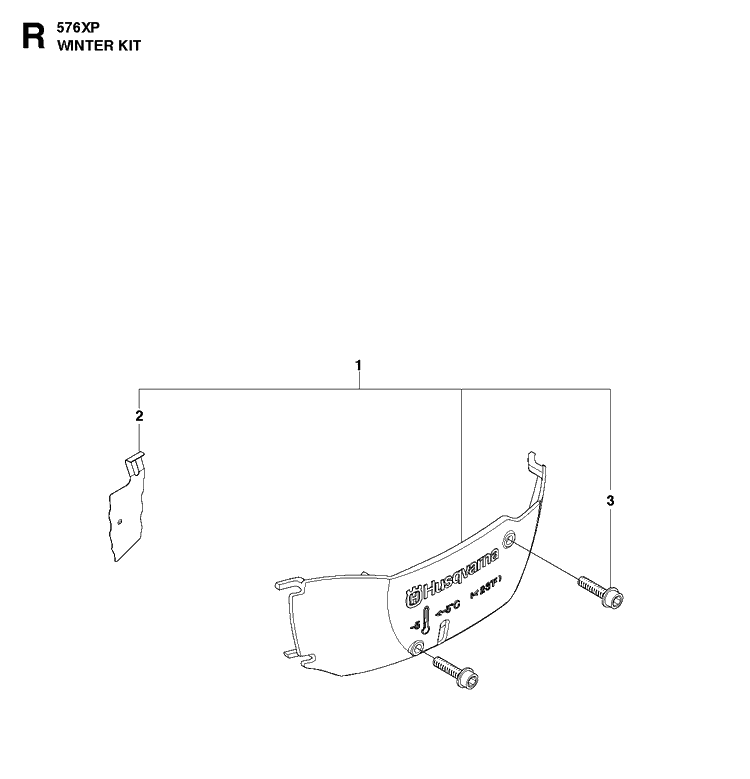 Winter Kit 2 Diagram and Parts List for 576XP  Husqvarna Chainsaw