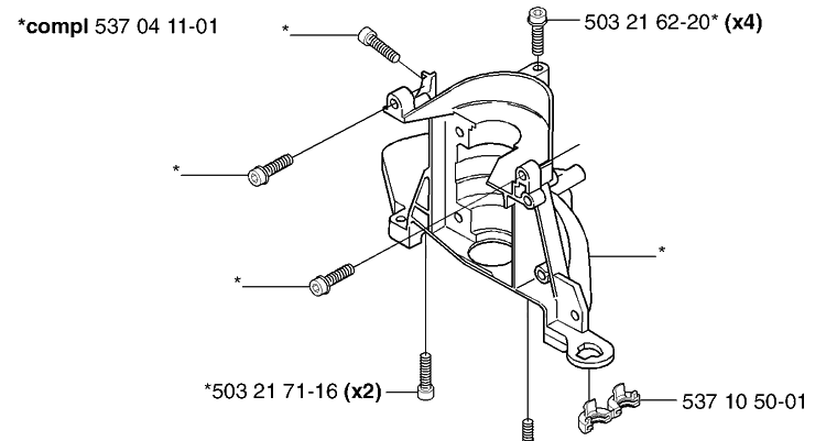 Crankcase Diagram and Parts List for 325HD60 (X-SERIES)(2002-06) Husqvarna Hedge Trimmer