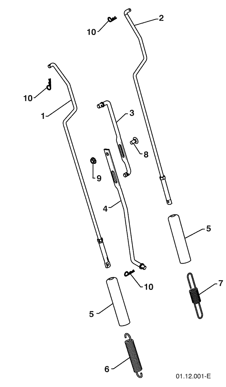 Handles 2 Diagram and Parts List for 1827SB (961930047)(2009-07) Husqvarna Snow Blower