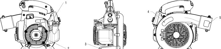 Decals Diagram and Parts List for 125BVX  Husqvarna Leaf Blower / Vacuum