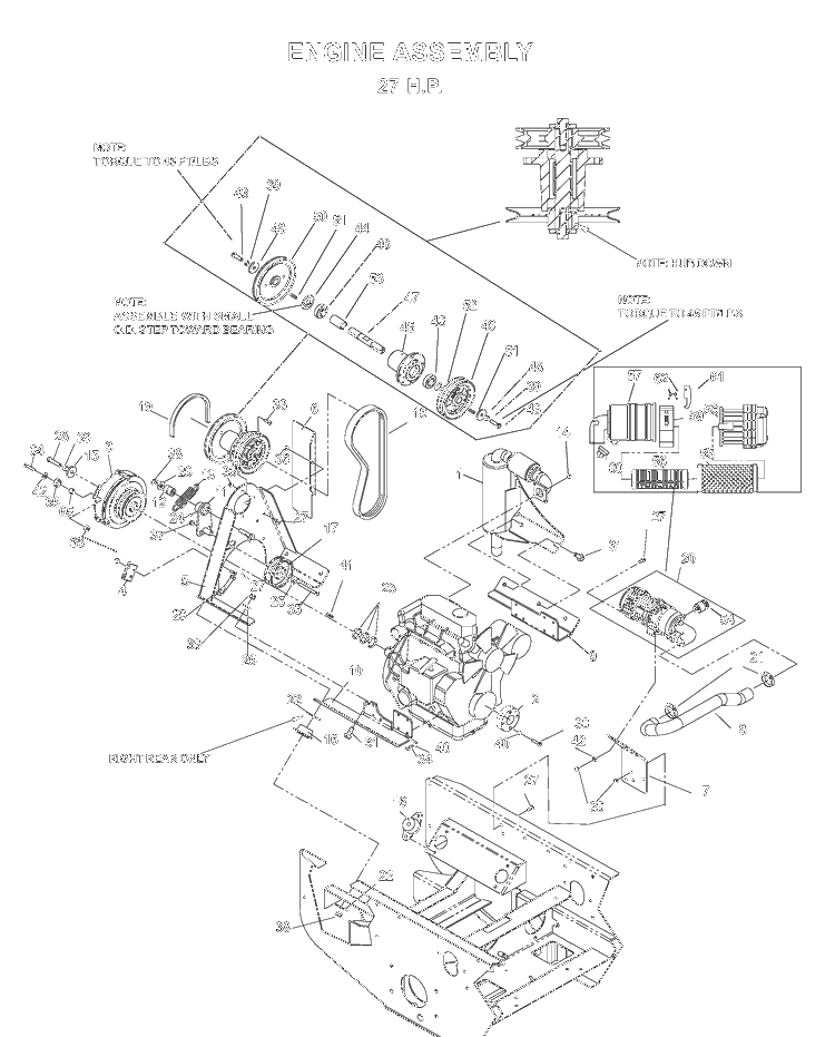 Engine Diagram and Parts List for BZE7234D (033600000 and Up)(2005-02) Husqvarna Lawn Mower