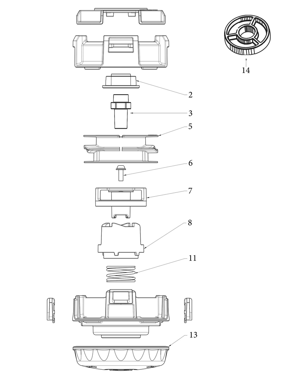 Trimmer Head Diagram and Parts List for 330IKL  Husqvarna Trimmer