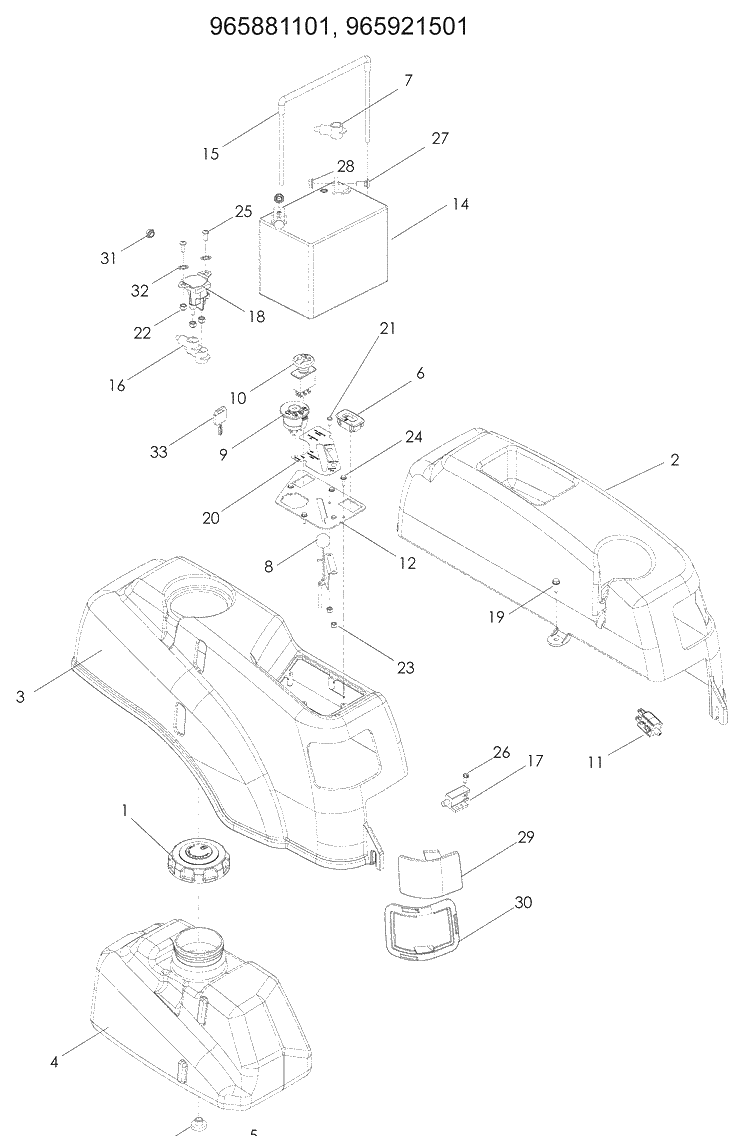 Ignition 1 Diagram and Parts List for RZ5424 (965881301)(2009-01) Husqvarna Lawn Mower