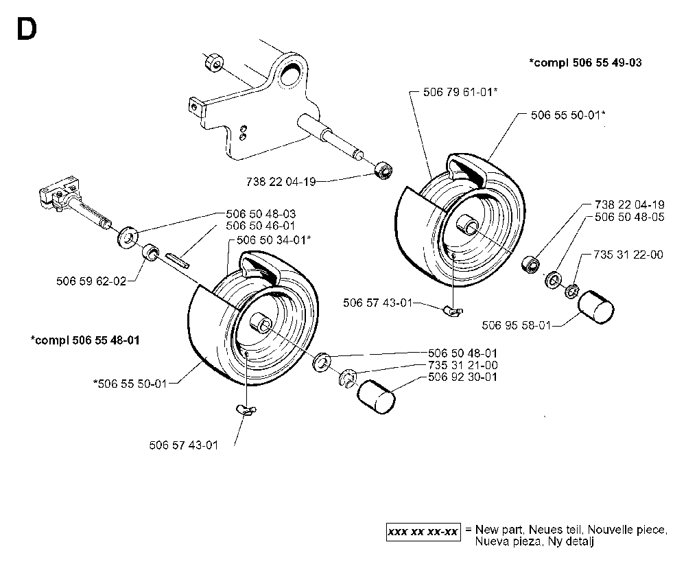 Fuel Tank, Starter And Air Filter Diagram and Parts List for RIDER970HSTBIOCLIP 1998-03 Husqvarna Lawn Tractor