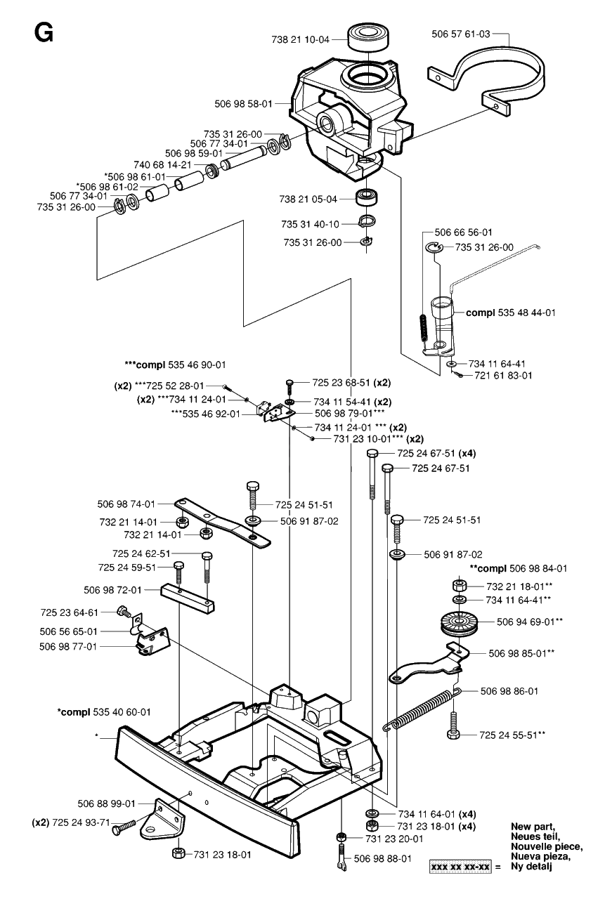 Steering Column Diagram and Parts List for R16 (953521401)(2006-01) Husqvarna Lawn Tractor