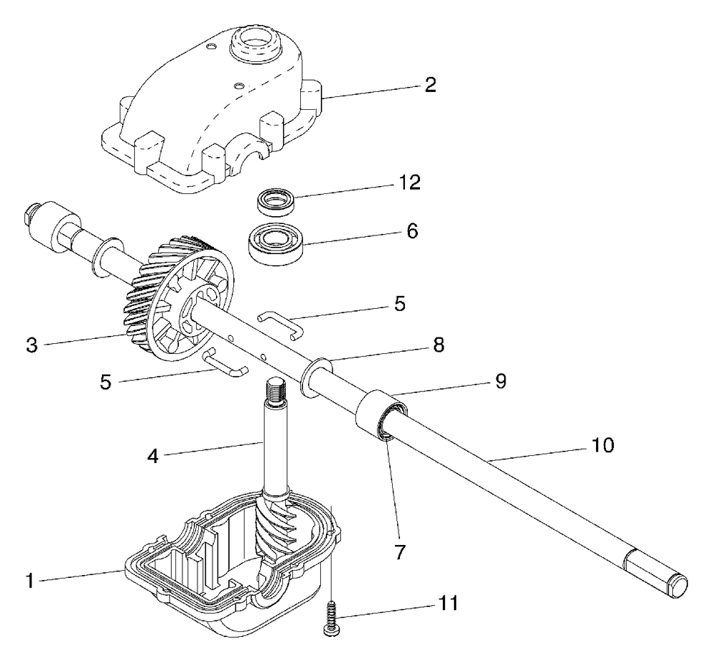 Gear Case Assembly 532188294 Diagram and Parts List for 55R21HV (954223210-D)(2004-01) Husqvarna Lawn Mower