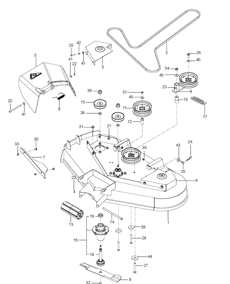 Mower Deck / Cutting Deck Diagram and Parts List for RZ4222F (96703650103)(2017-05) Husqvarna Lawn Mower