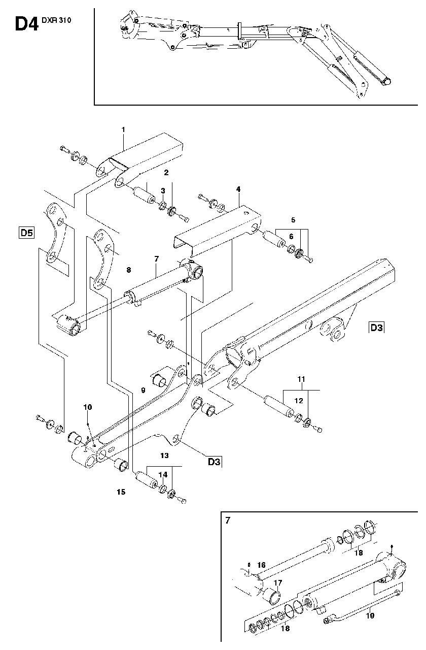 Arm Diagram and Parts List for DXR310 (1 - 42)(2009-07) Husqvarna Demolition Hammer
