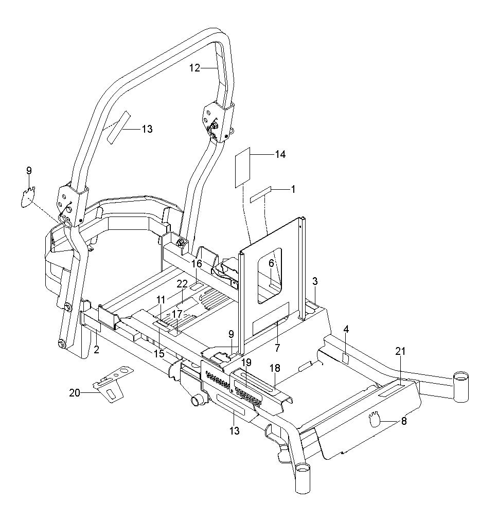 Decals Diagram and Parts List for PZ34 2010 Husqvarna Lawn Tractor