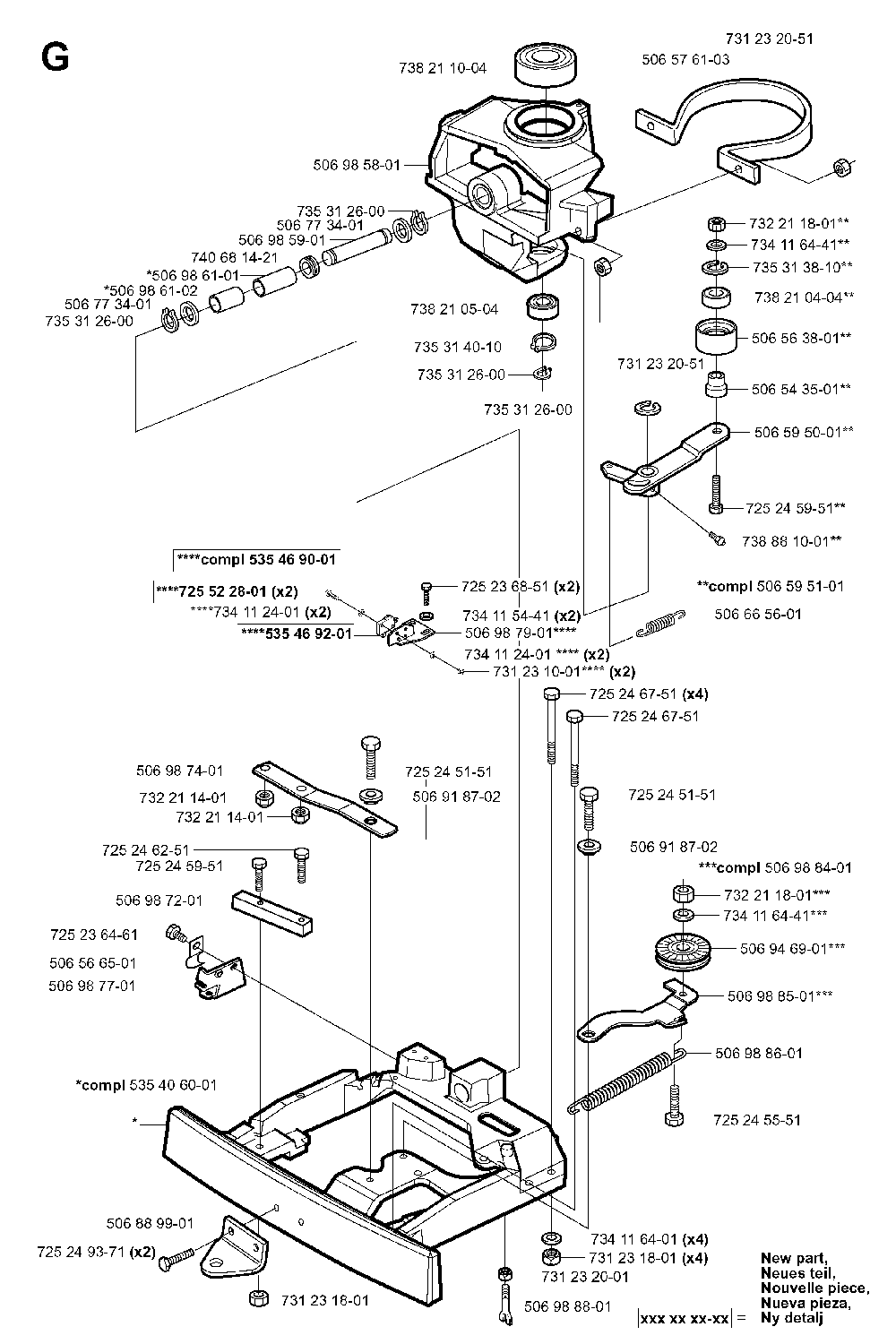 Steering Column Diagram and Parts List for RIDER13BIOCLIP (953520901)(2003-11) Husqvarna Lawn Tractor
