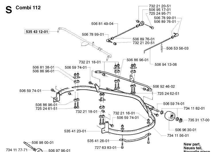 Protection Frame 3 Diagram and Parts List for PR15 2002-02 Husqvarna Lawn Mower