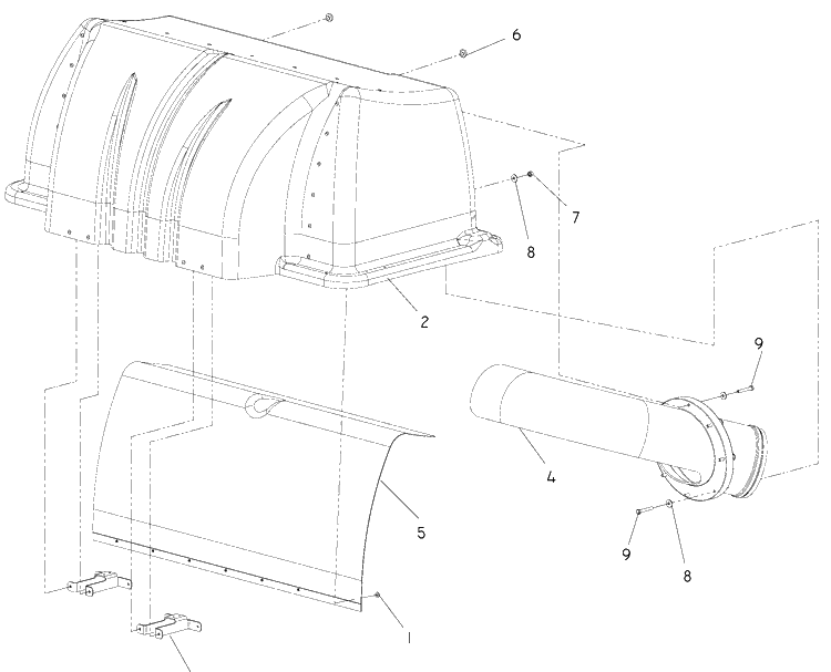 Collection / Hood Diagram and Parts List for LZ6130 (968999675)(2007-12) Husqvarna Lawn Mower