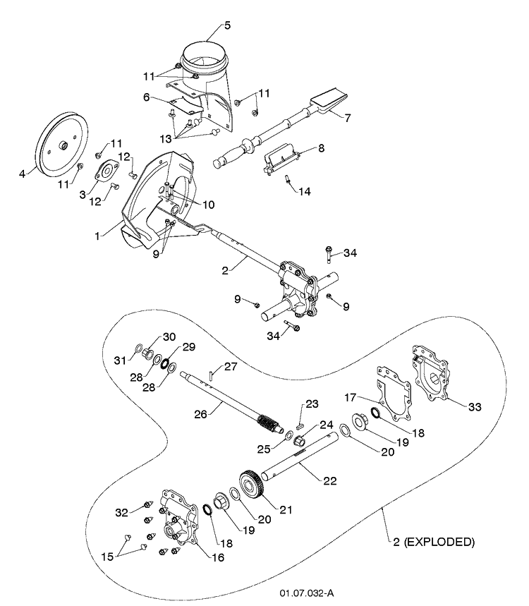 Auger Housing And Impeller 3 Diagram and Parts List for 12530HV (96193007204)(2013-08) Husqvarna Snow Blower