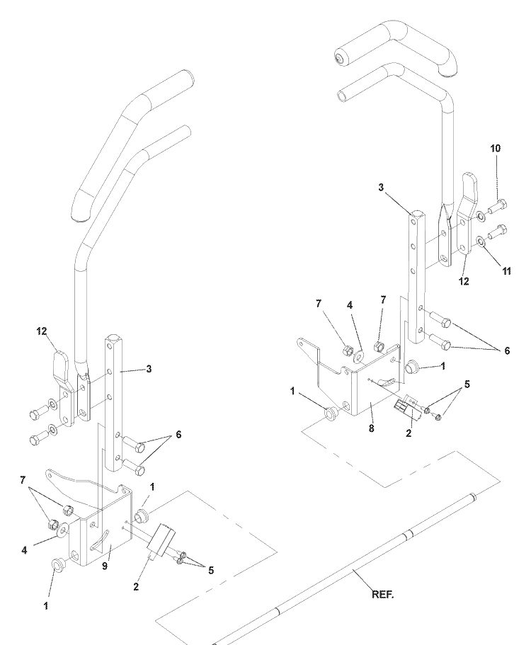 Motion Control Levers Diagram and Parts List for CZ4818 (968999276)(2004-09) Husqvarna Lawn Mower