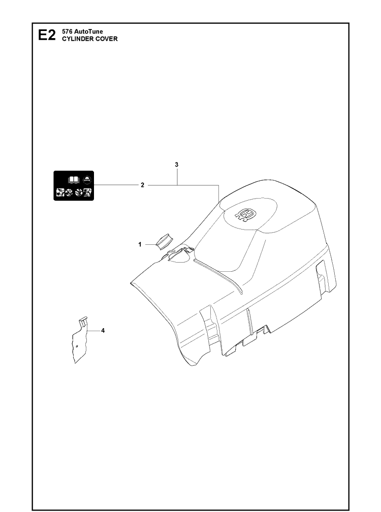 Cylinder Cover Diagram and Parts List for 576XP 20130900001-Current Husqvarna Chainsaw