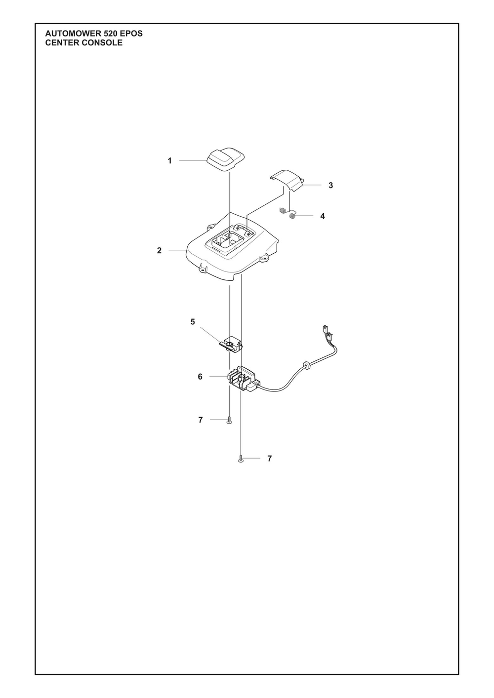 Console Diagram and Parts List for 520EPOS  Husqvarna Lawn Mower